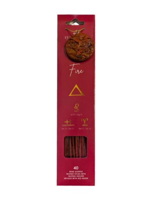 incienso signos fuego 40 varitas linea elementos + porta incienso piedra (aries, leo y sagitario)