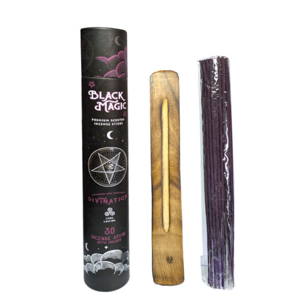 incienso adivinación 30 varitas black magic con porta incienso
