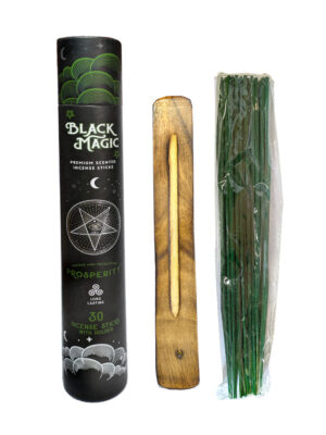 incienso prosperidad 30 varitas black magic con porta incienso