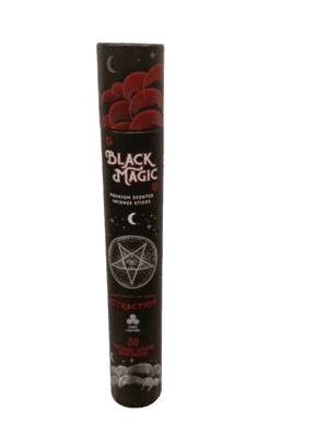 incienso atracción 30 varitas black magic con porta incienso