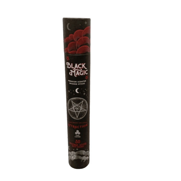 incienso atracción 30 varitas black magic con porta incienso