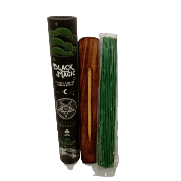 incienso prosperidad 30 varitas black magic con porta incienso