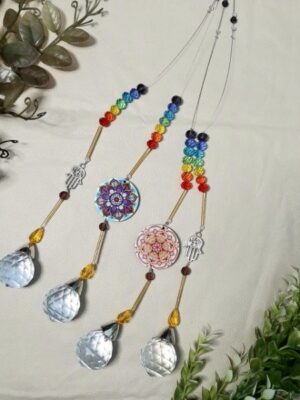 atrapasol de piedra y cristales – energía 7 chakras