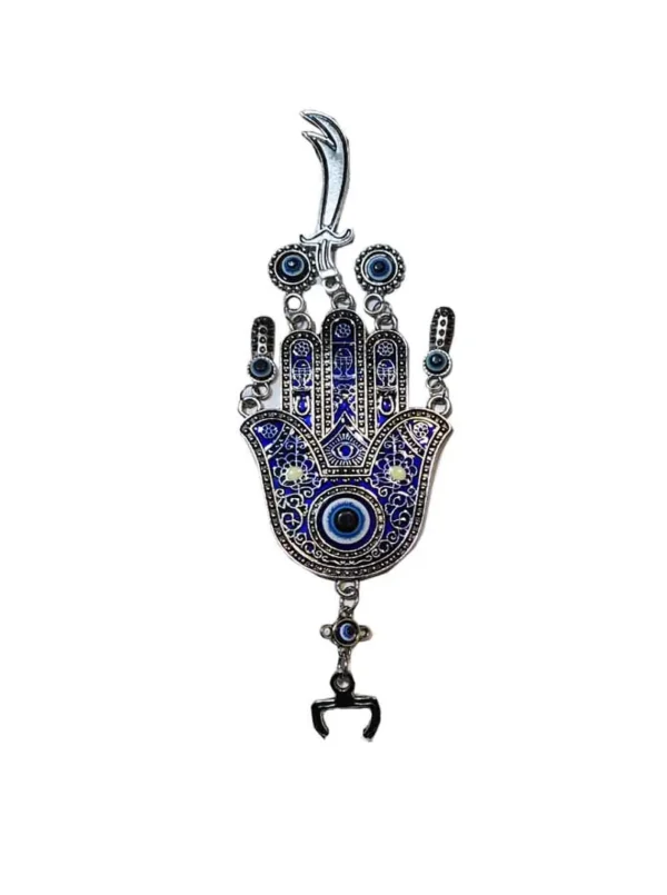 mano de fátima para puerta con ojo turco – protección y buenas energías