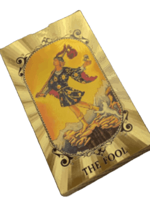 cartas de tarot lámina dorada – español & inglés (12 x 7 cm)