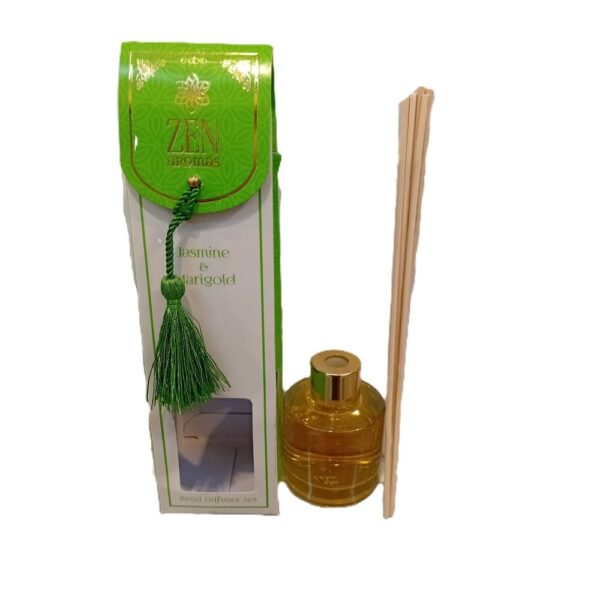 difusor de varillas zen – jasmine & marigold