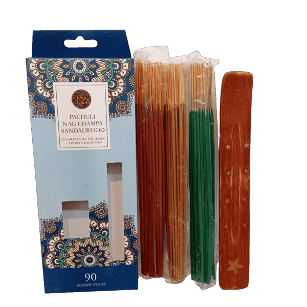 set incienso 3 aromas desi vibes (pachuli nag champa sandalwood)