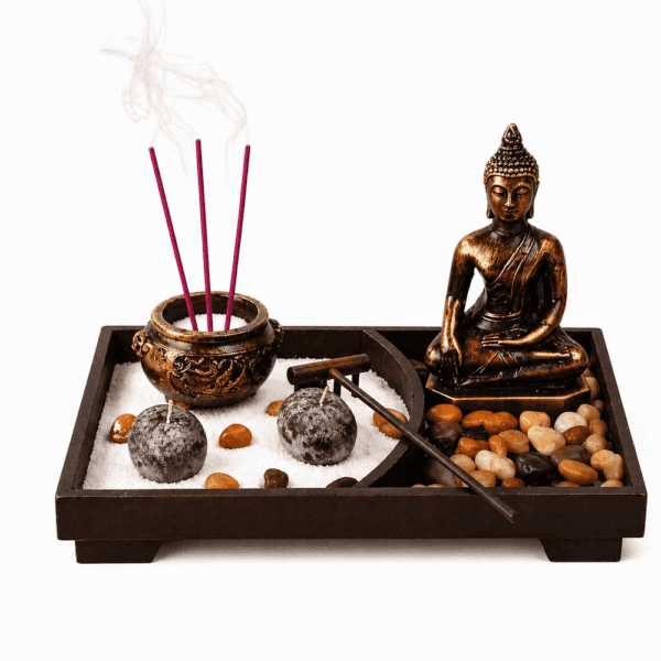 set jardín zen decorativo con buda e incienso grande set jardín zen decorativo con buda e incienso grande