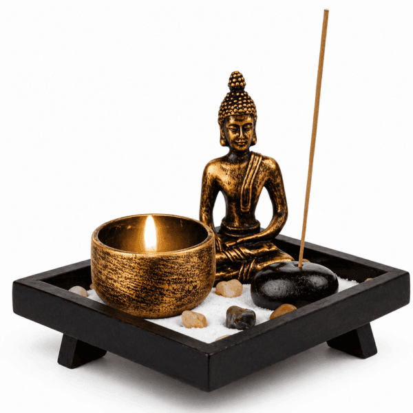 set jardín zen decorativo con buda e incienso chico set jardín zen decorativo con buda e incienso chico