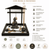 set jardín zen decorativo con buda e incienso mediano