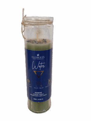 velón en frasco signos de agua – jazmín & lapislázuli (300g)
