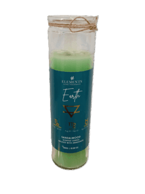 velón en frasco signos de tierra – sándalo & amazonita (300g)